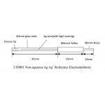 CS9001 сулы емес Ag/Ag+ анықтамалық электроды (6 мм) CS сериясы бір арналы потенциостат/галваностат