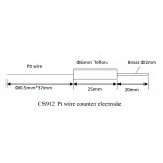 CS сериялы бір арналы потенциостат/галваностат үшін CS912 платина сымды есептегіш электроды