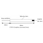 CS сериясының бір арналы потенциостат/гальваностат үшін CS916 графит электроды (5 мм)